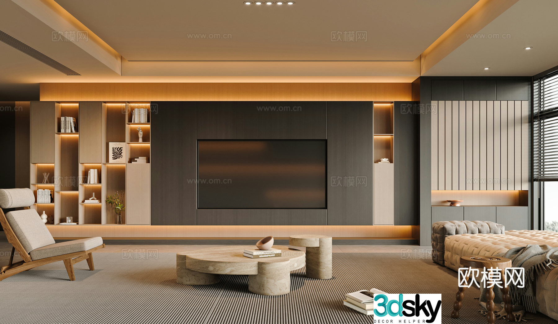 Modern living room 3d model