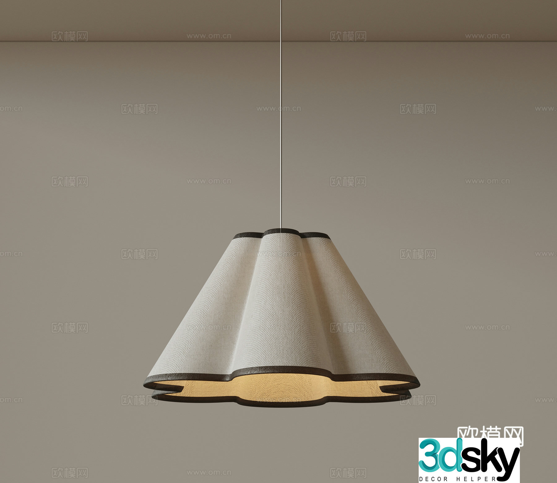 Modern medieval style chandeliers minimalist chandeliers Nordic simple chandeliers bedroom bedside chandeliers single head 3D model