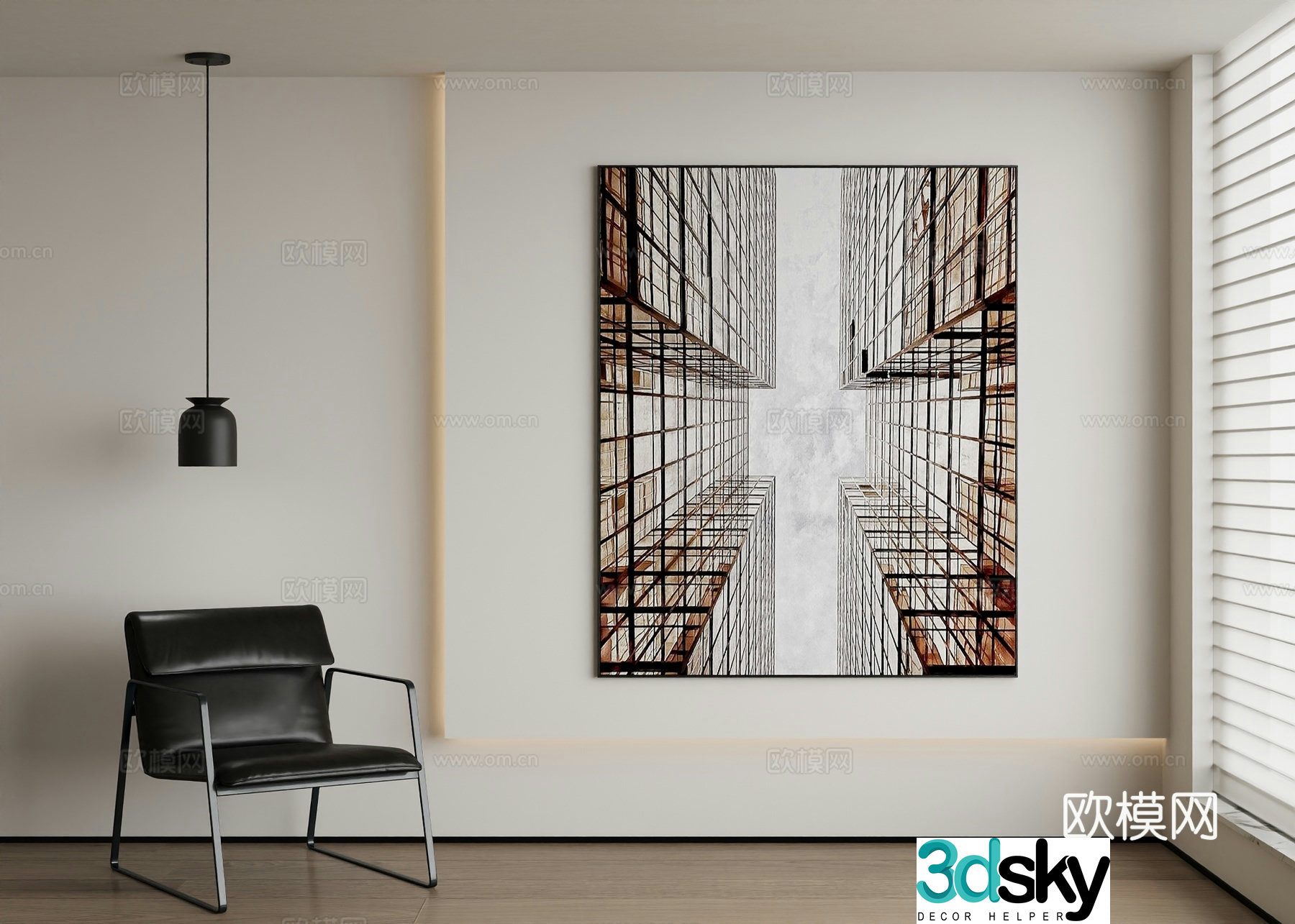 Modern decorative painting 3d model