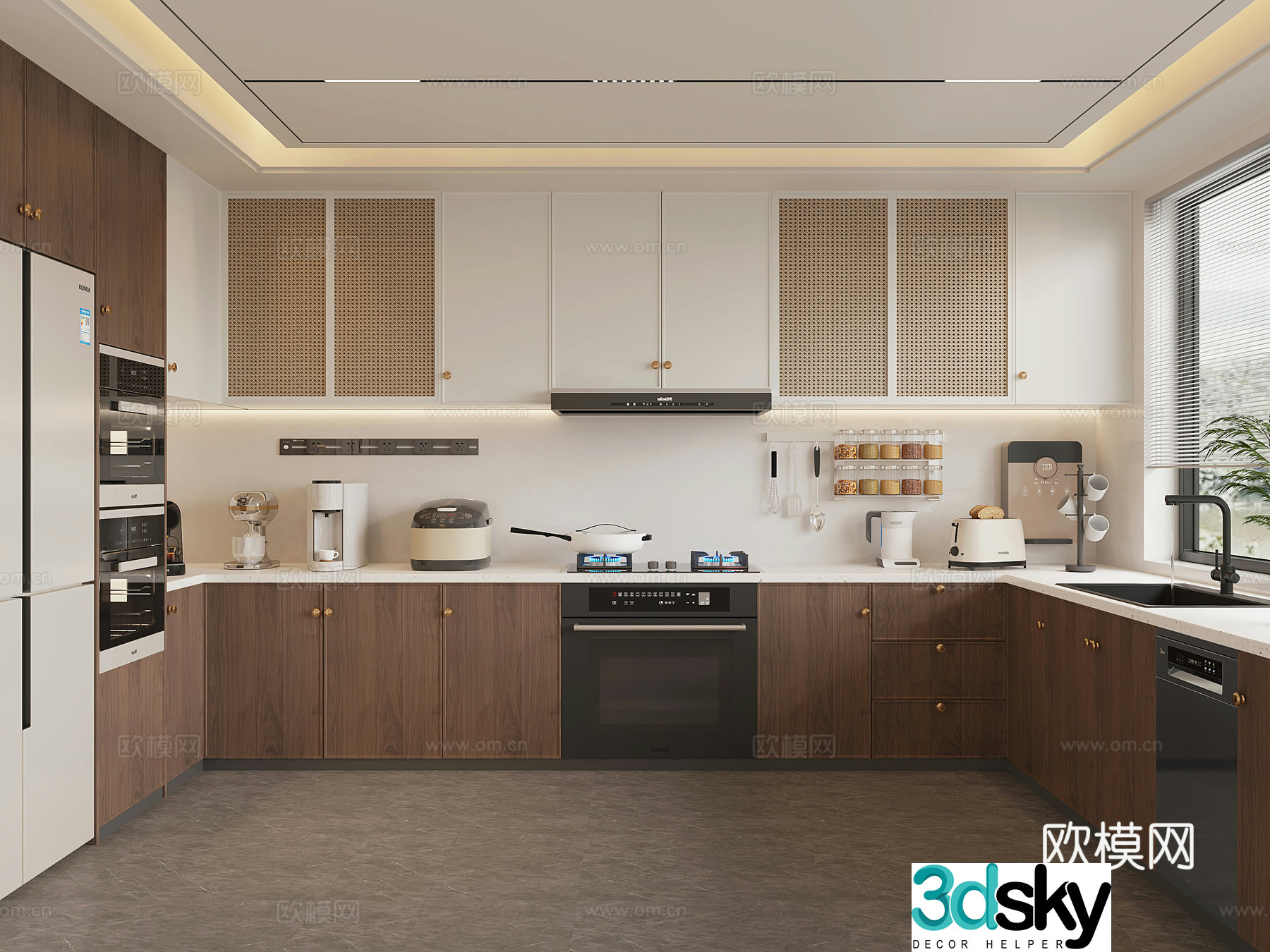 Wasabi Middle Style Kitchen 3D Model