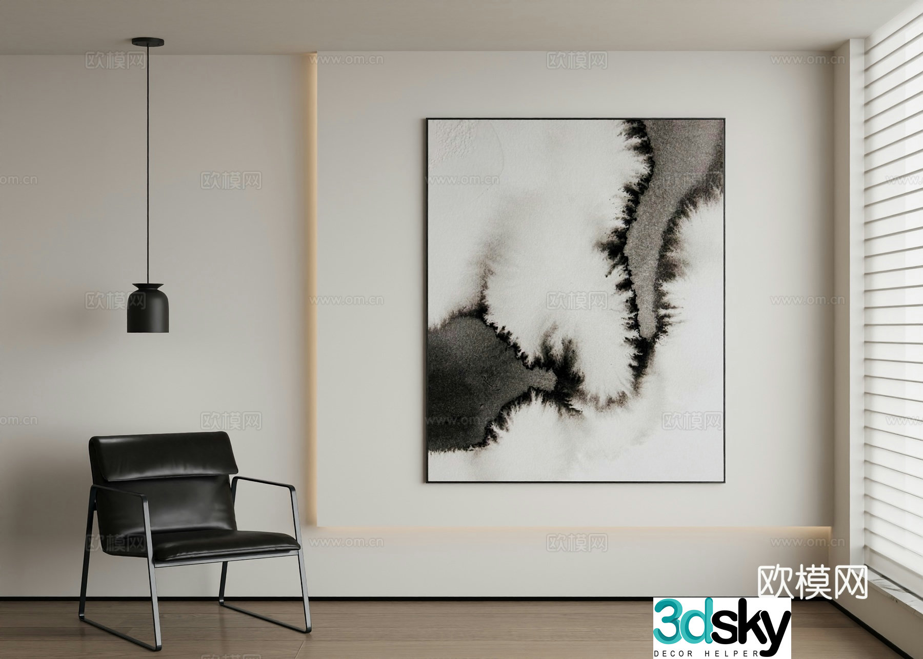 Modern decorative painting 3d model