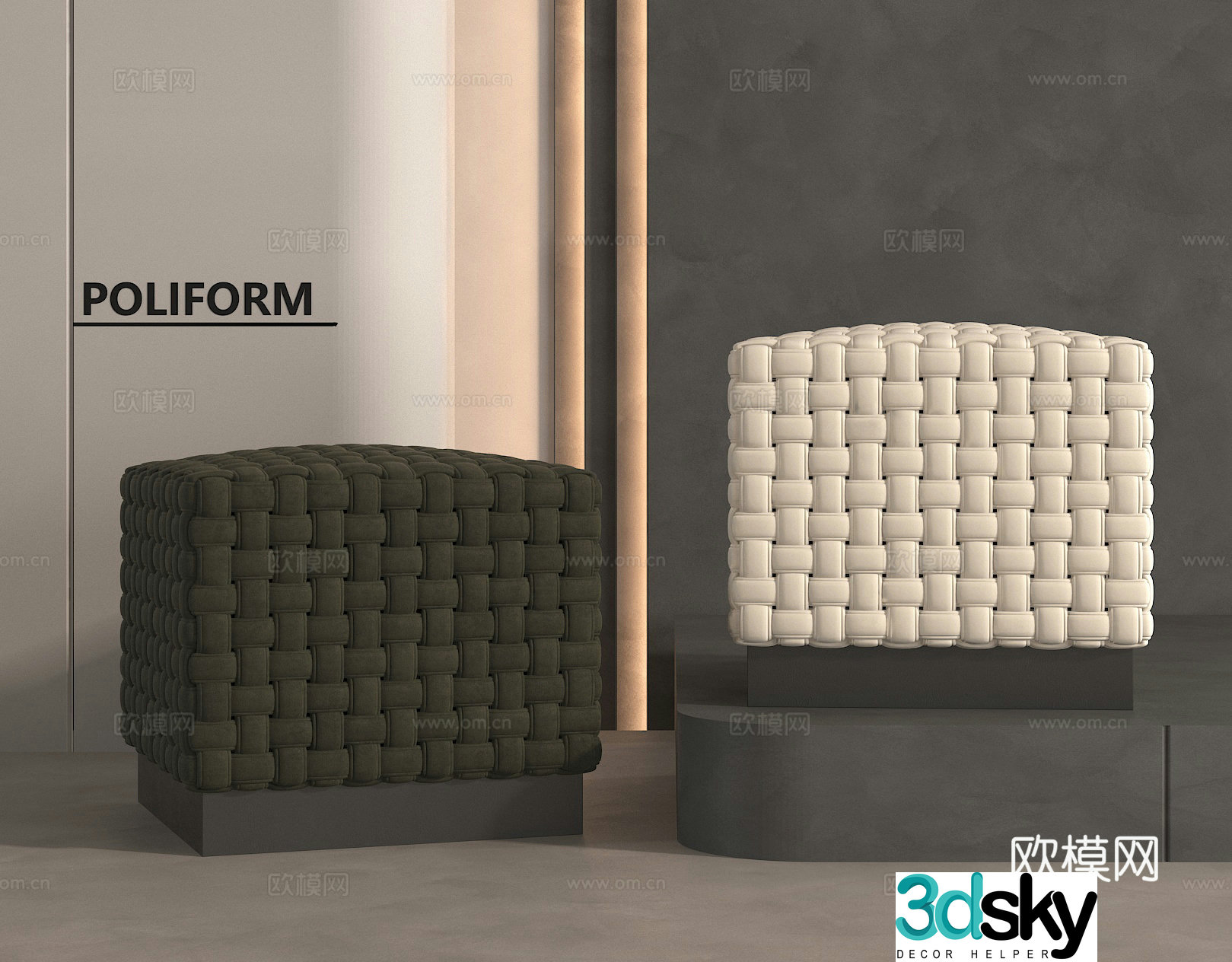 Stool Sofa Stool Shoe Change Stool Creative Sofa Stool 3D Model