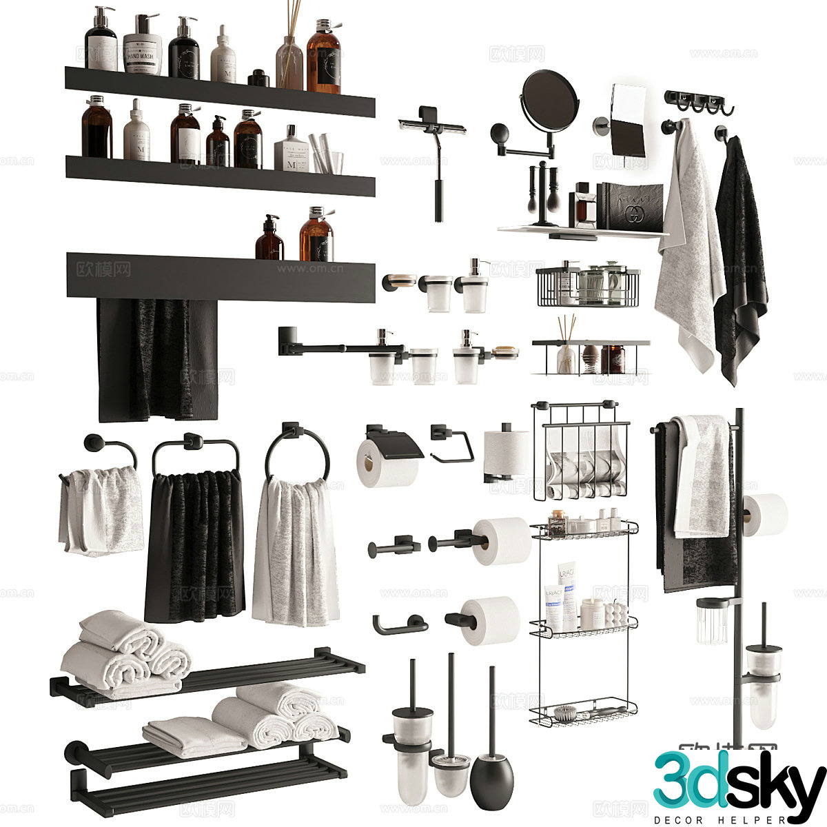 Bathroom accessories Wasserkraft3d model