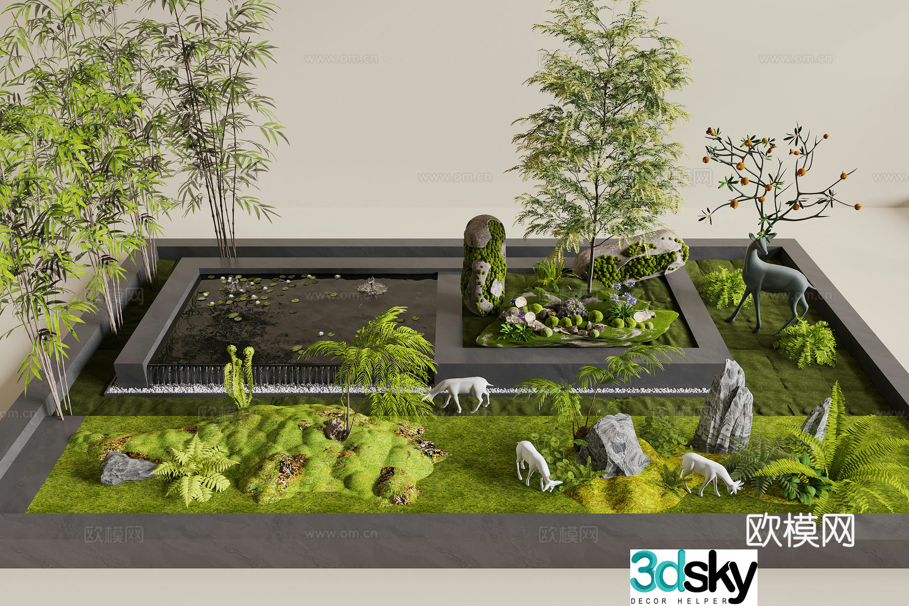 Modern Landscape Landscape 3D Model