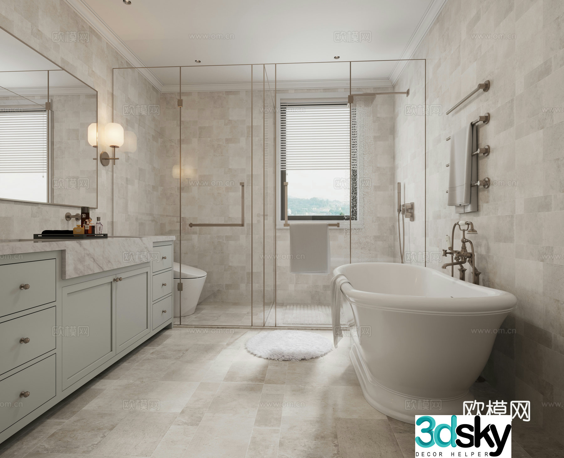 French bathroom 3d model