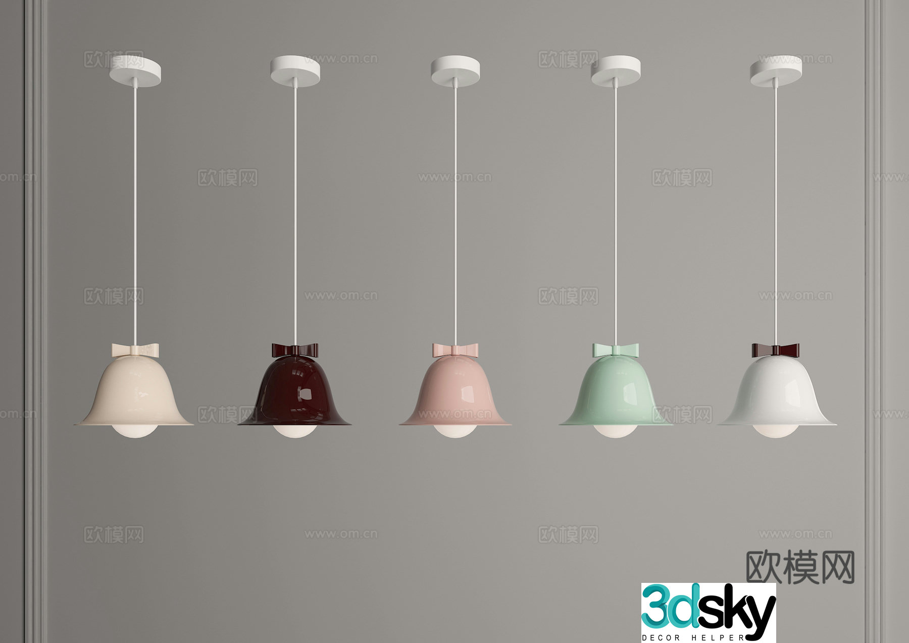 Bell Chandelier Creamy Chandelier Nordic Chandelier Children’s Chandelier Restaurant Chandelier Bedside Chandelier 3D Model