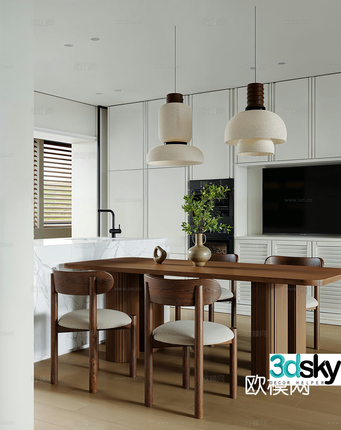Modern restaurant 3d model