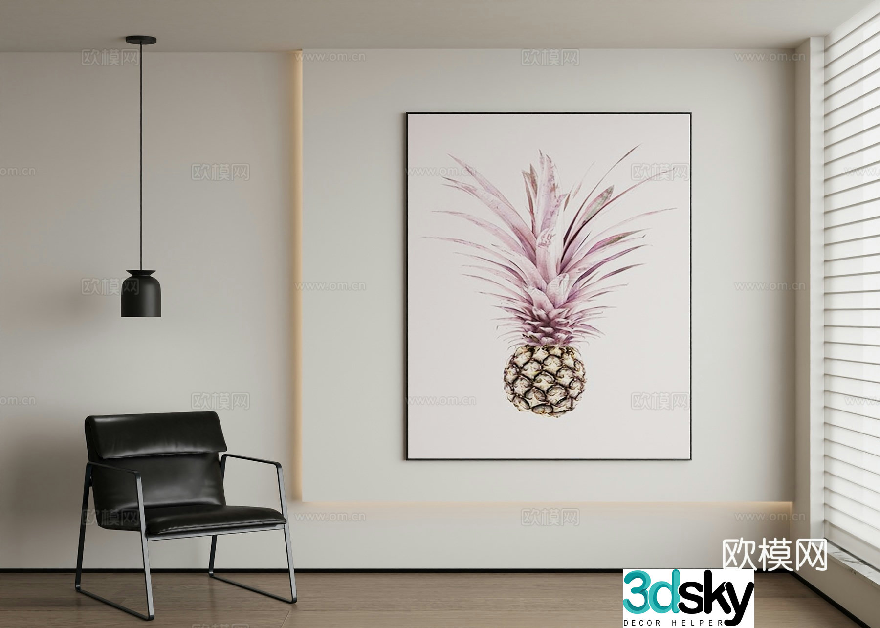 Modern decorative painting 3d model