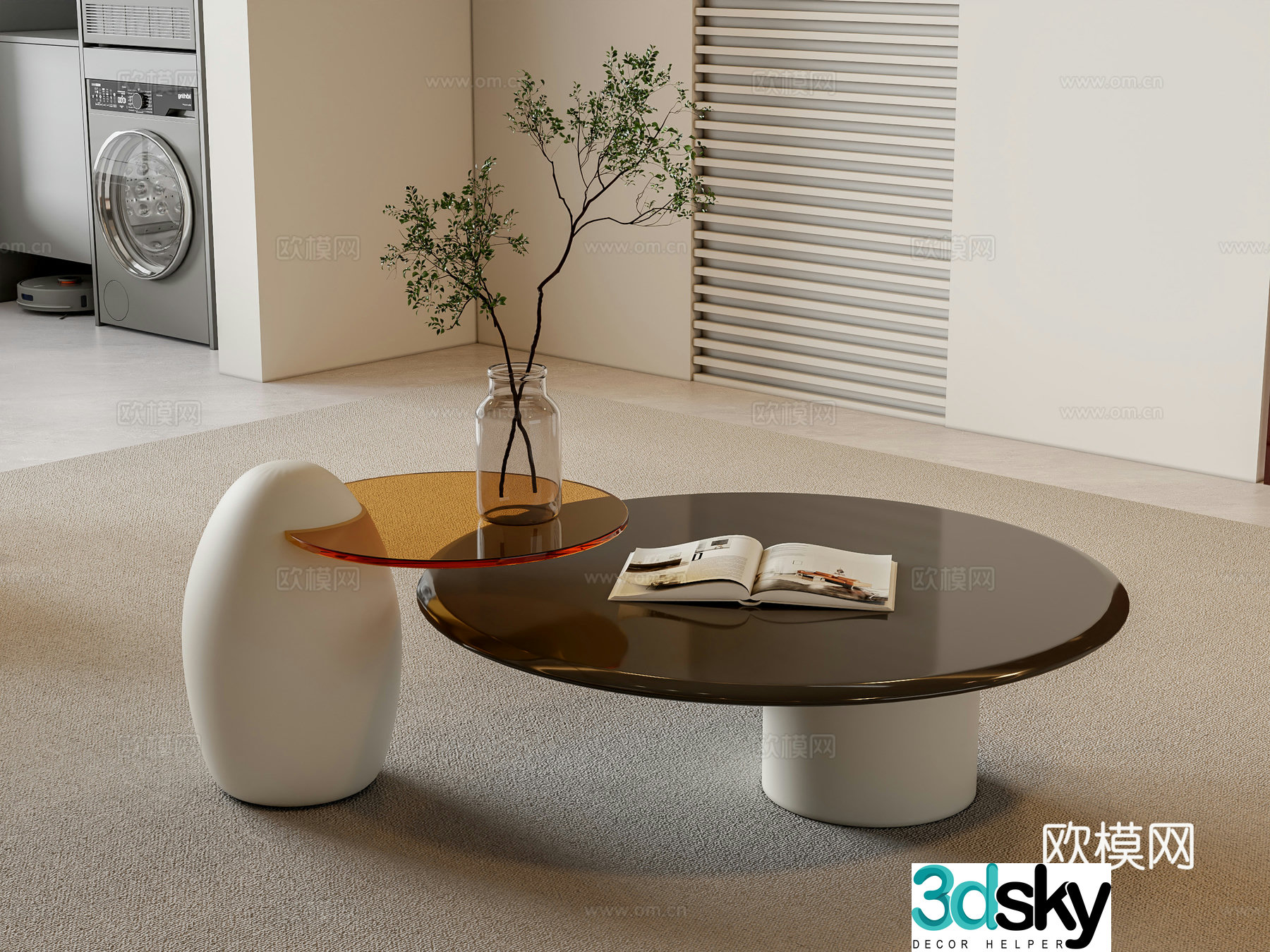 Modern coffee table 3d model