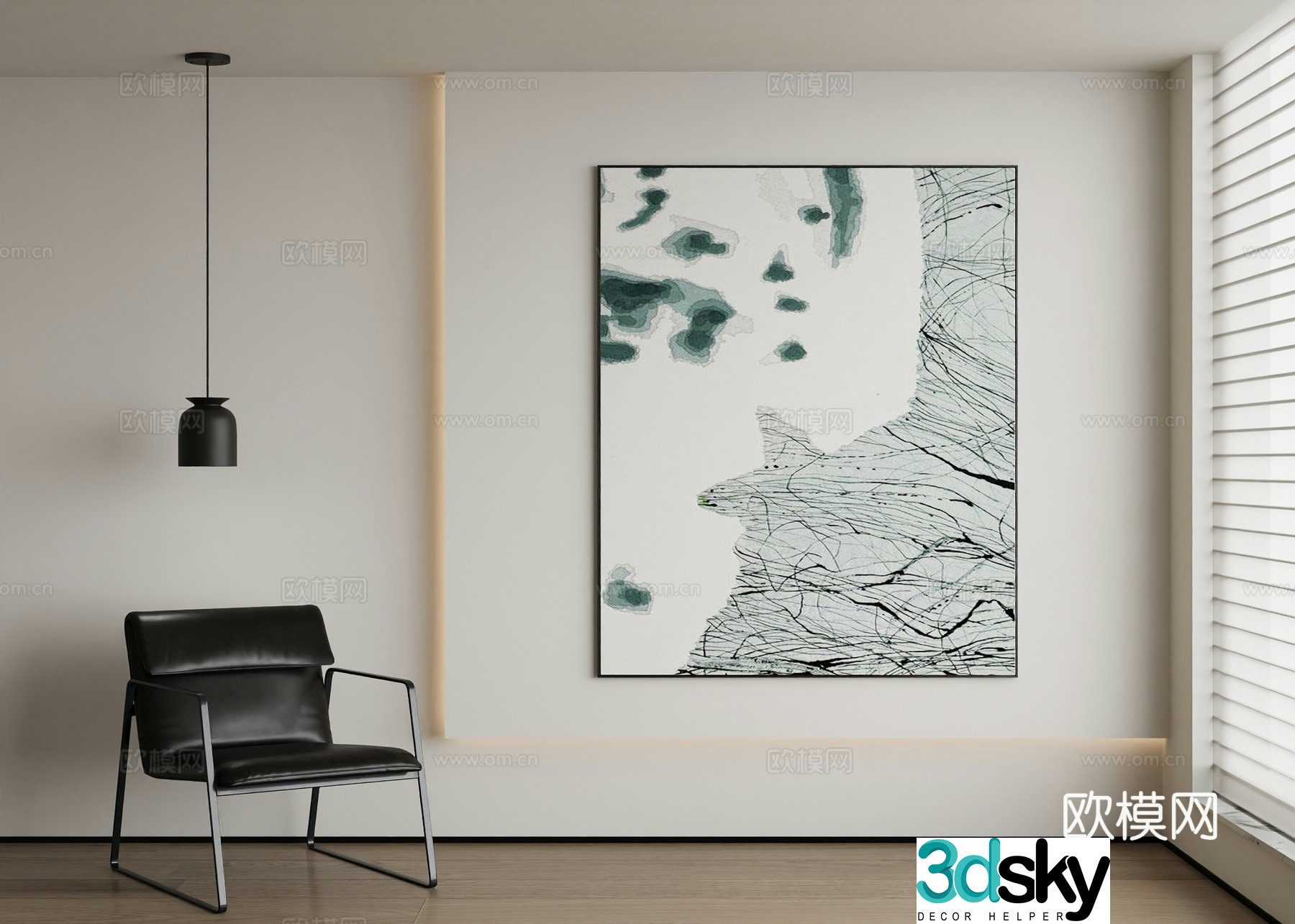 Modern decorative painting 3d model