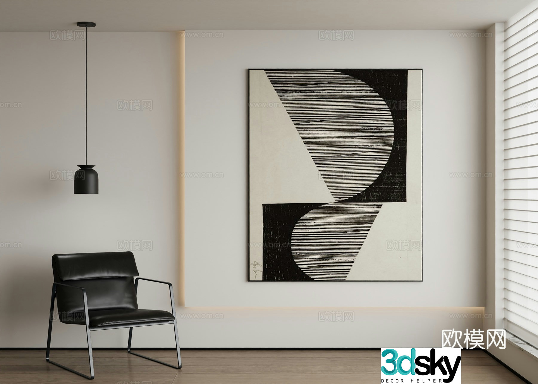 Modern decorative painting 3d model