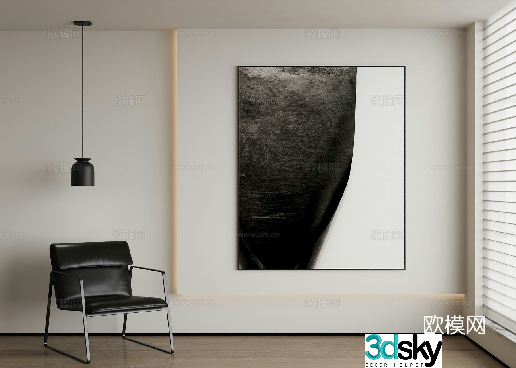 Modern decorative painting 3d model