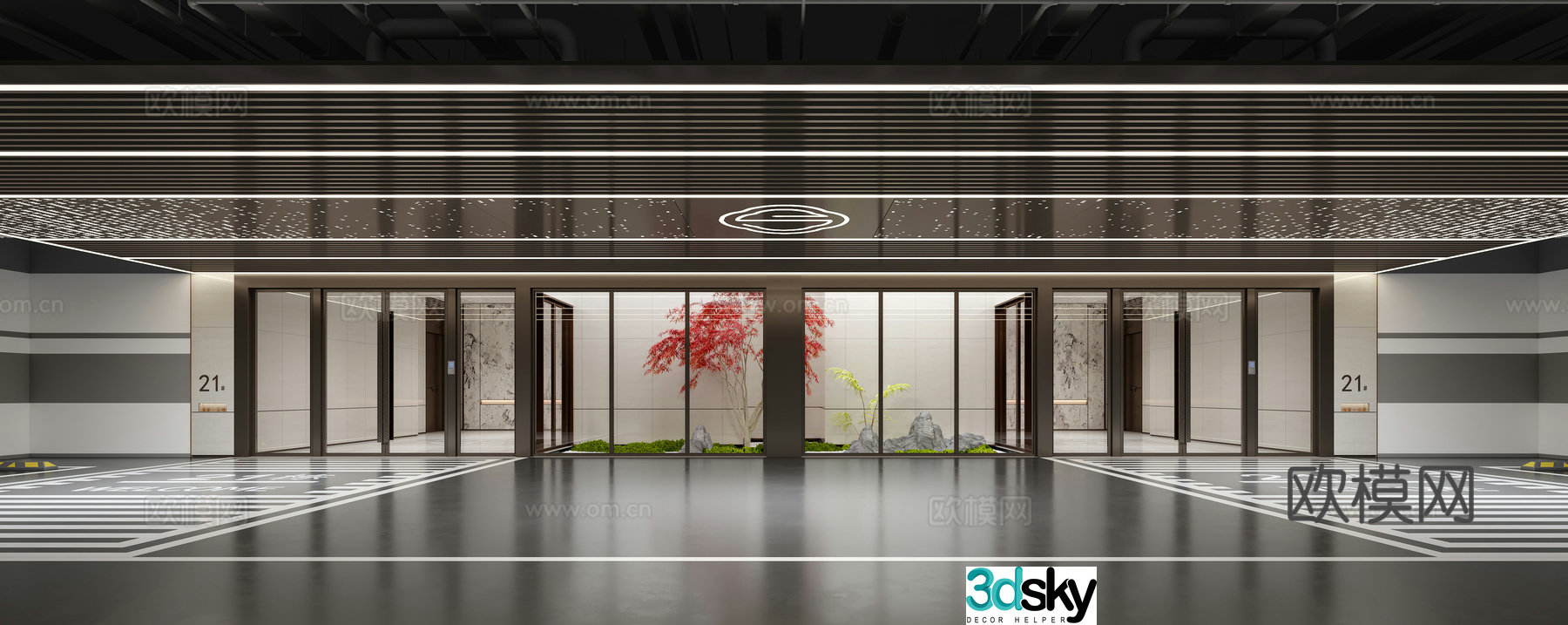Underground garage 3d model
