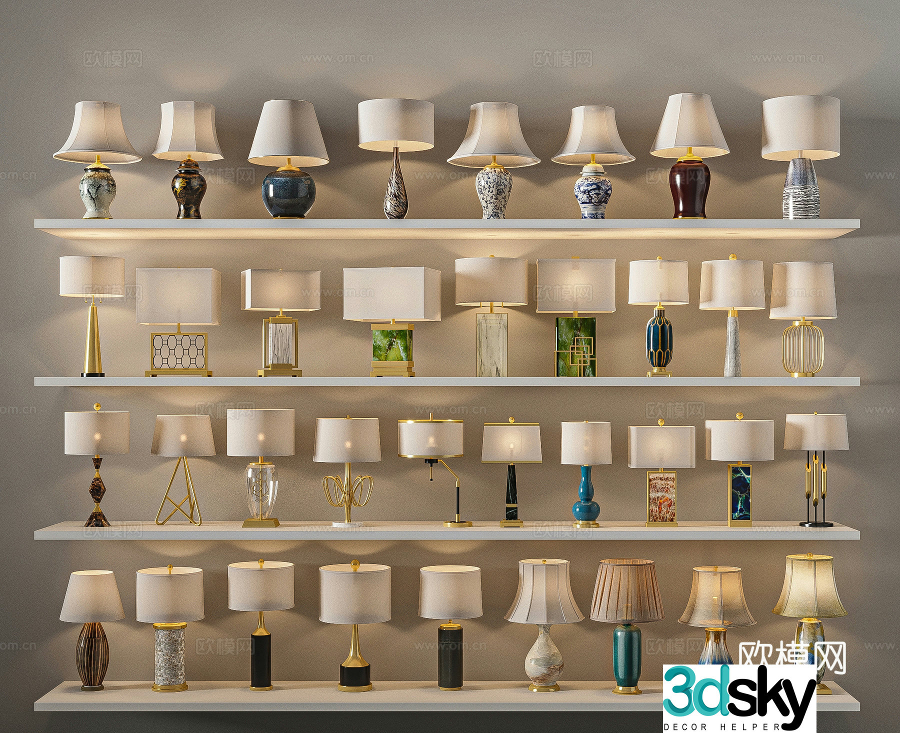 Modern desk lamp decorative lamp 3d model