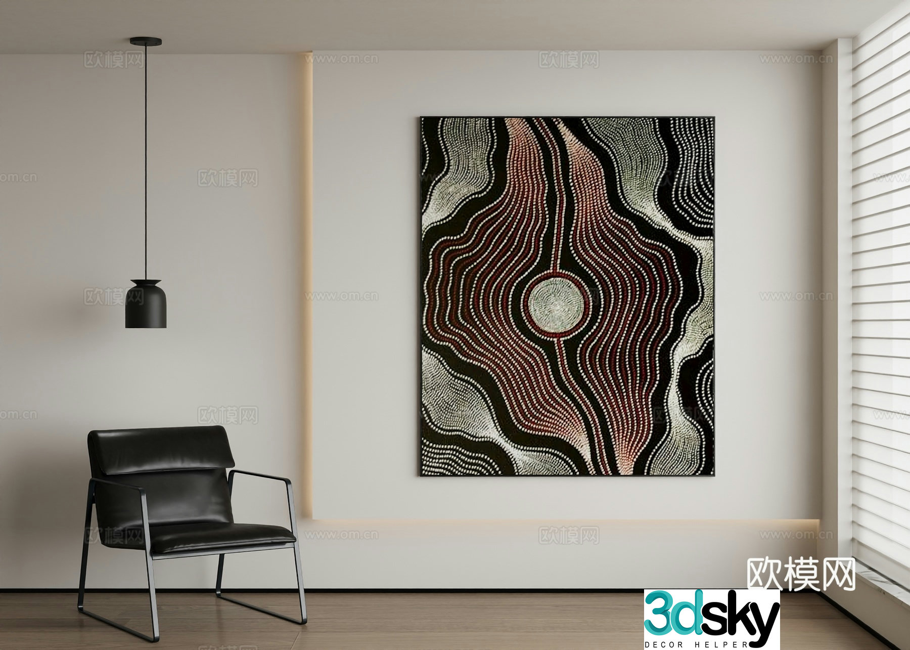 Modern decorative painting 3d model