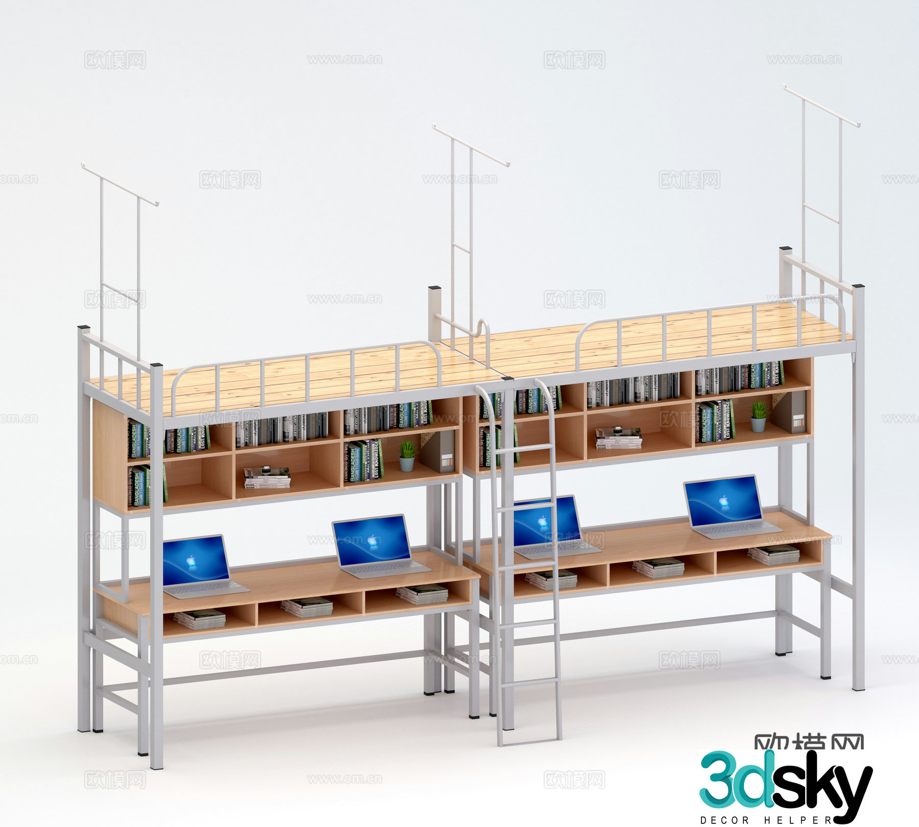 Dormitory bed 3d model