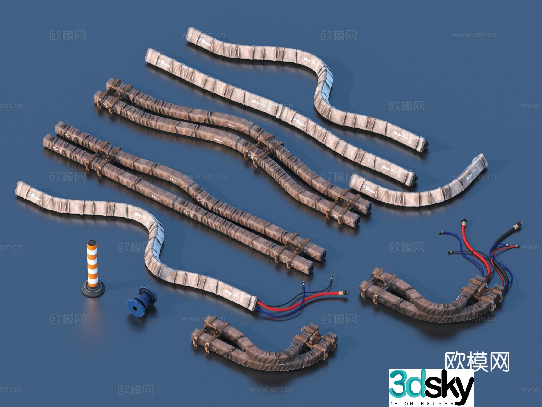 Hardware mechanical parts cabin components 3D model