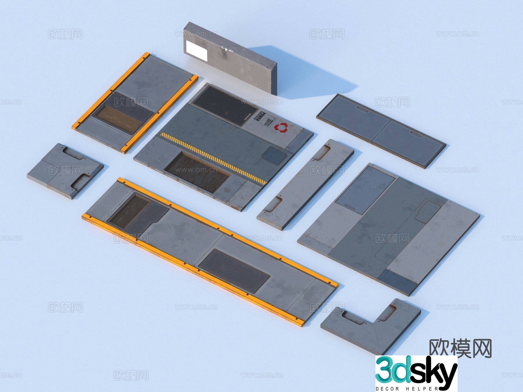 Hardware mechanical parts cabin components 3D model