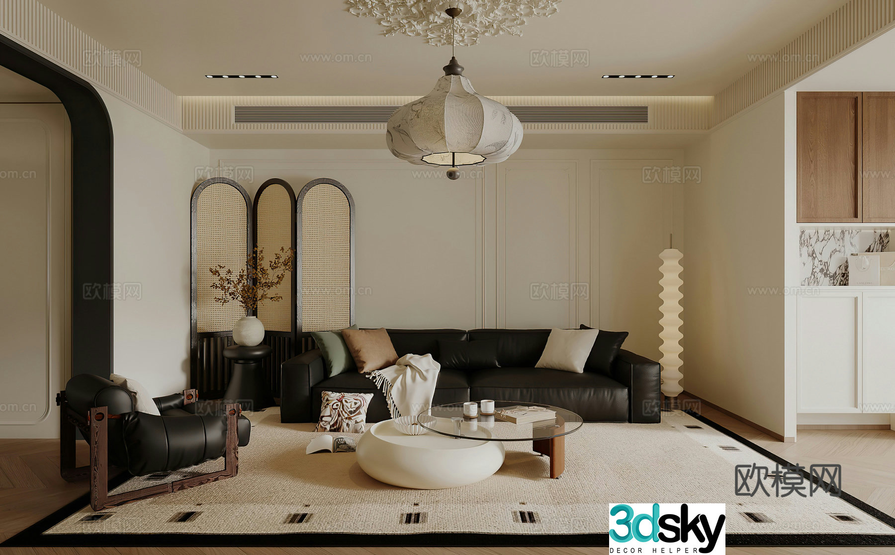 French living room medieval style living room combination sofa leisure chair retro living room French living room dining room 3d model