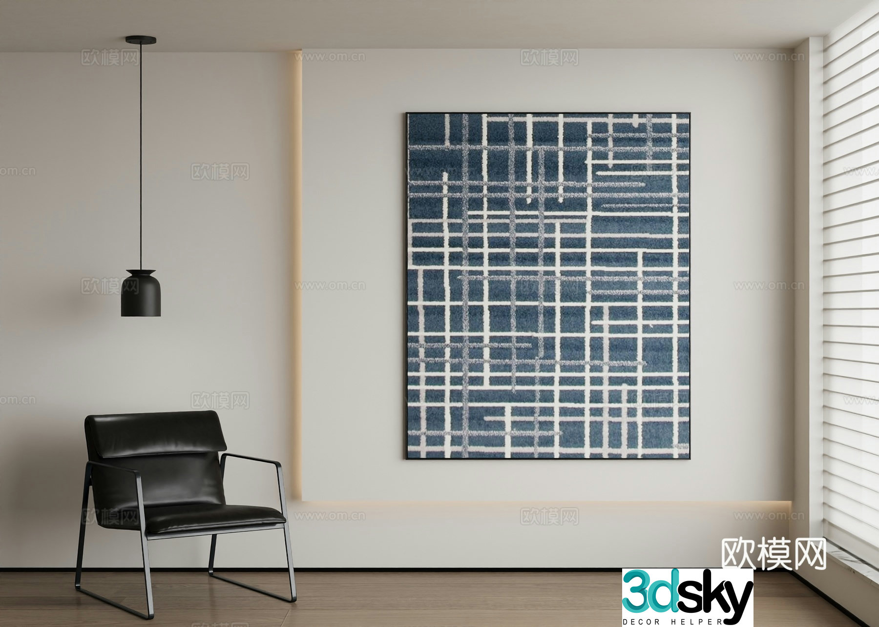 Modern decorative painting 3d model
