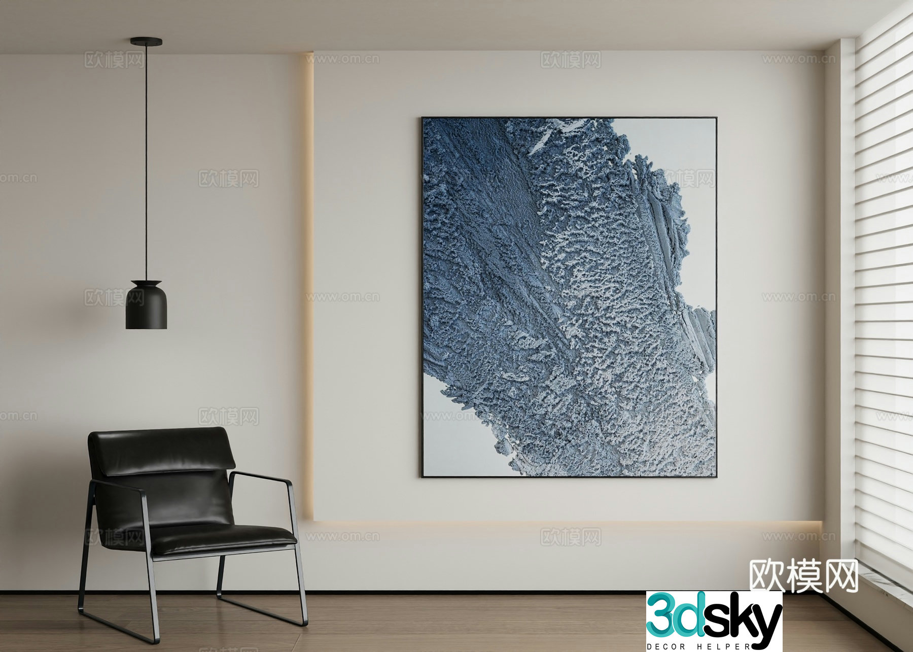 Modern decorative painting 3d model