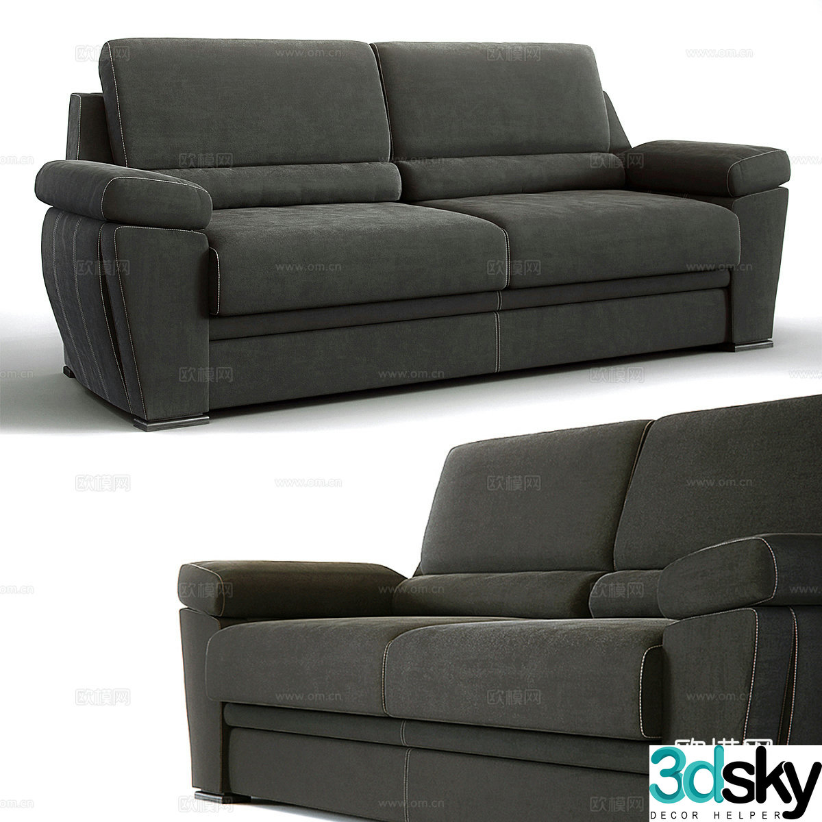 3d model of sofa leon
