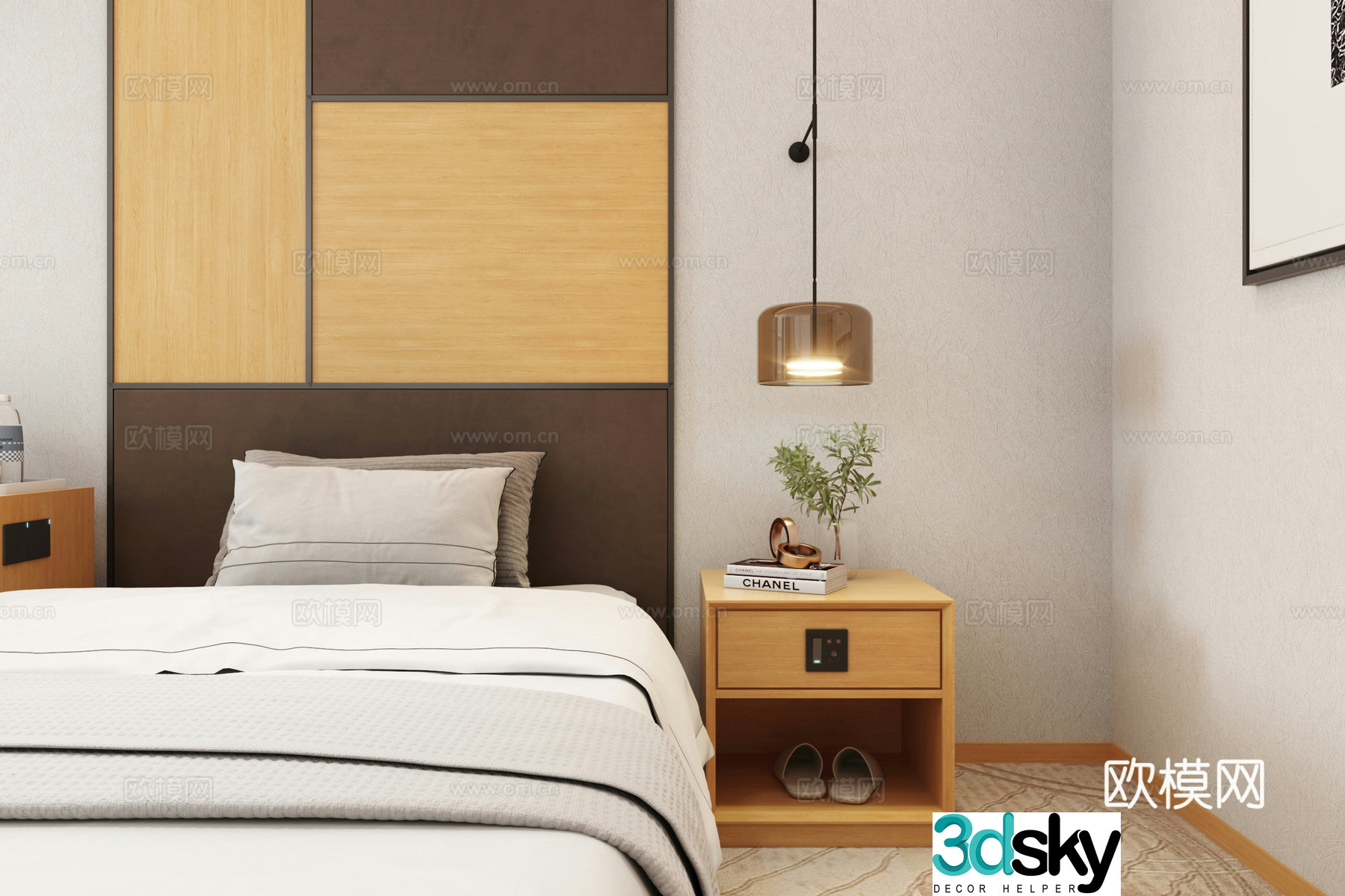 Modern hotel room 3d model