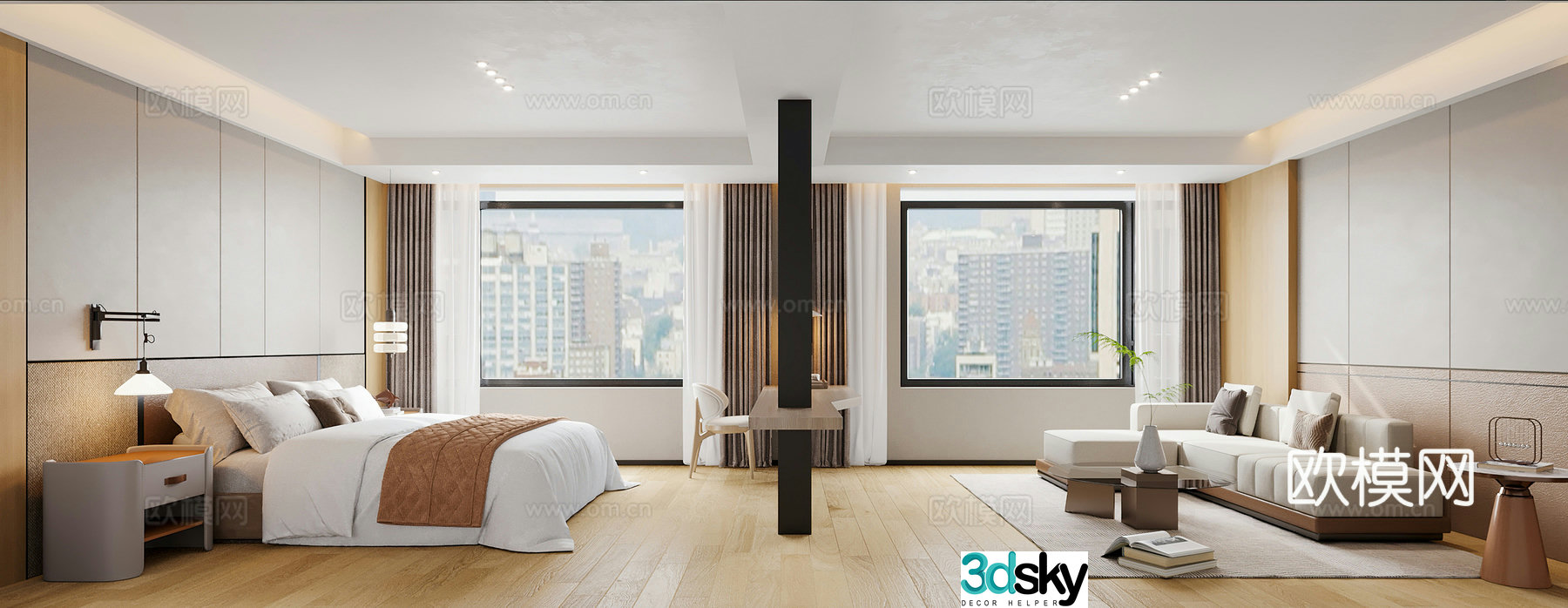 Modern hotel suite Modern hotel club room Modern hotel standard room Hotel suite 3d model