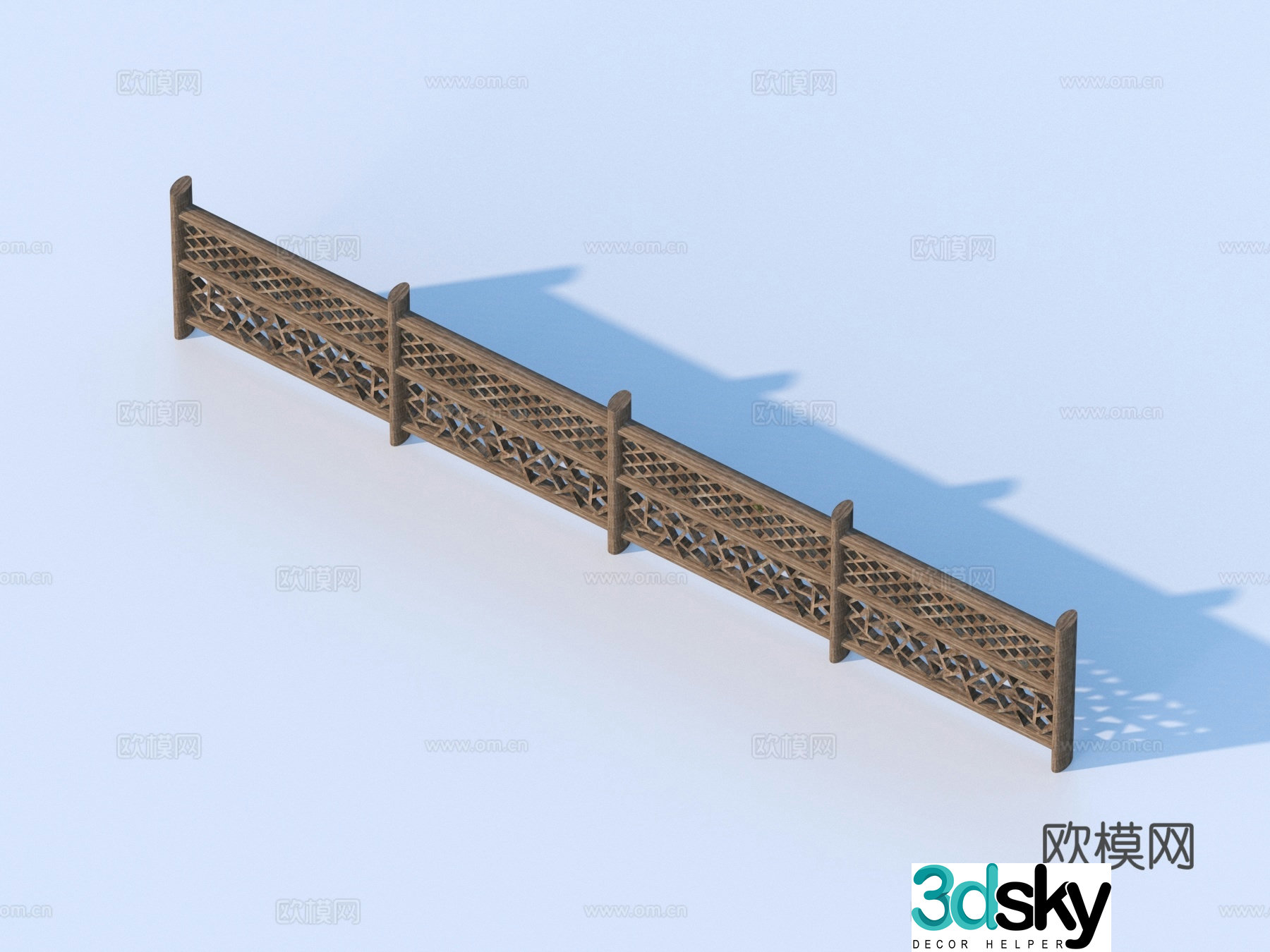 Fence Guardrail Railing 3d Model