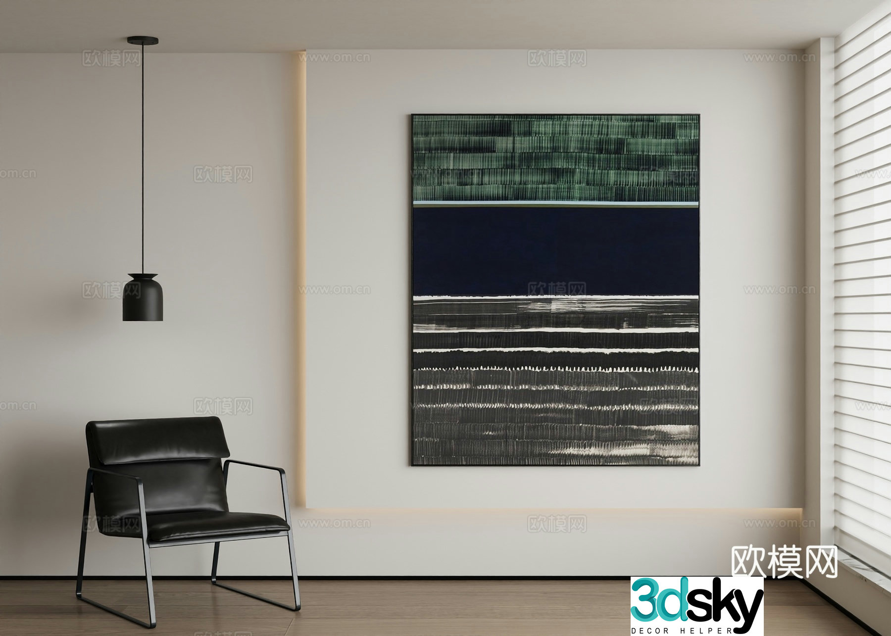 Modern decorative painting 3d model