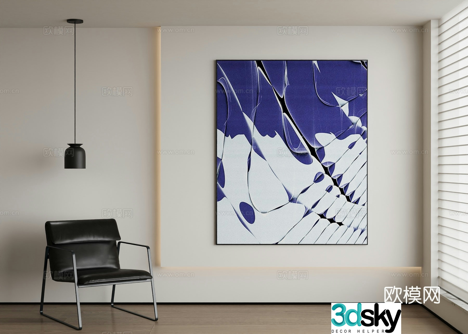 Modern decorative painting 3d model