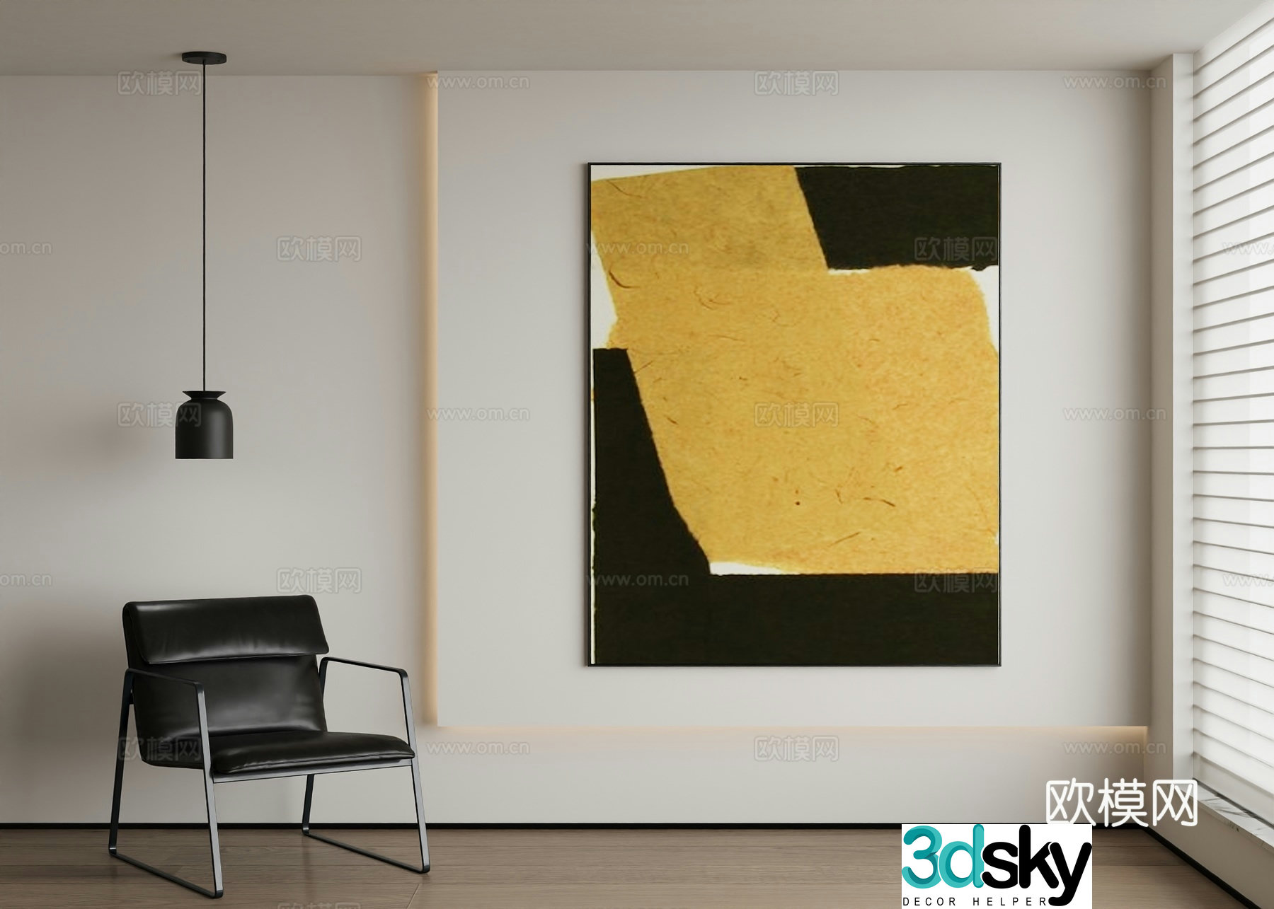 Modern decorative painting 3d model