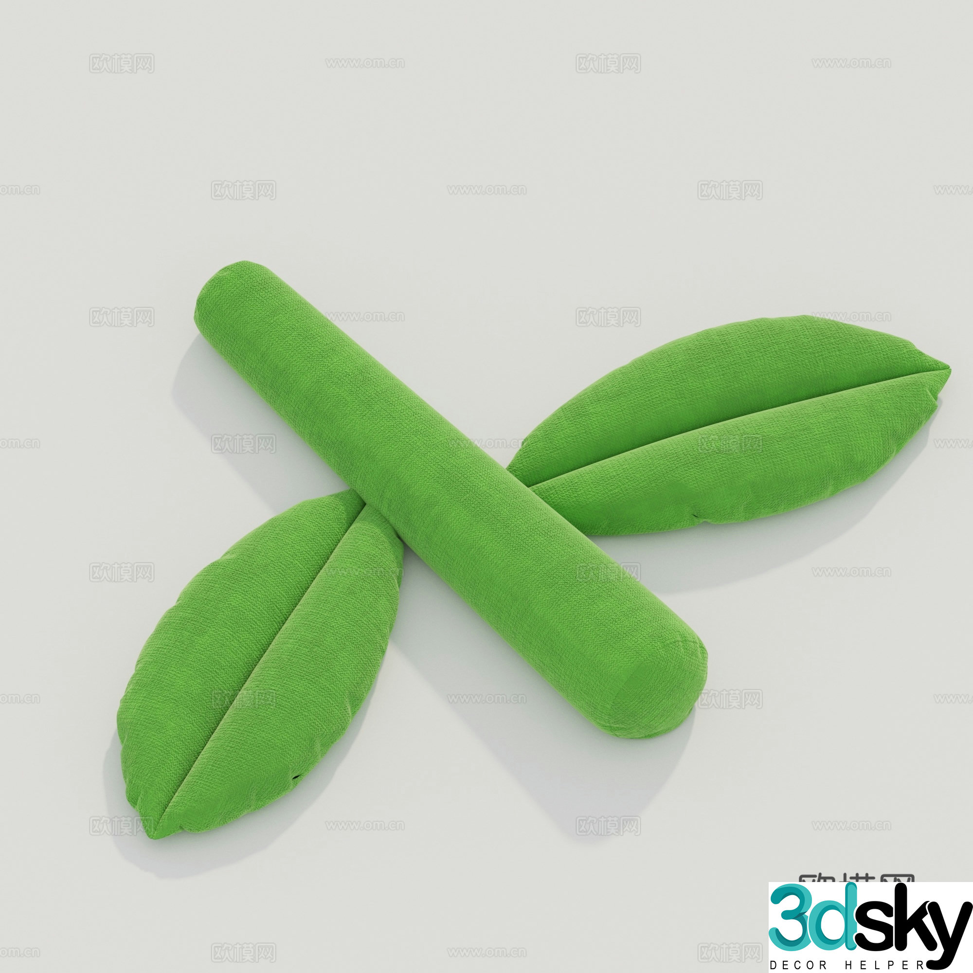 Branches and leaves pillows 3d model 3d model