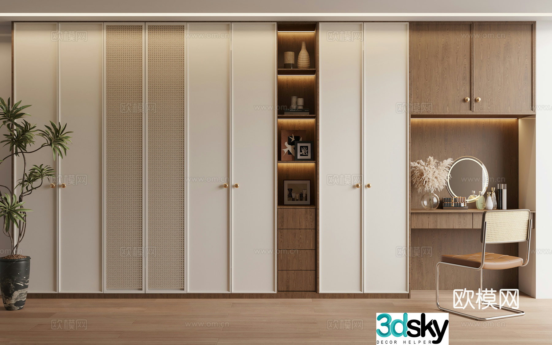 Wasabi Middle Wind Wardrobe 3D Model