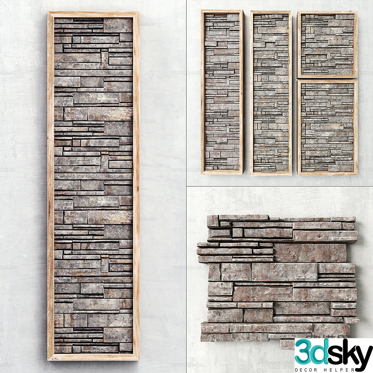 Stone wall Stone wall Exterior wall 3d model