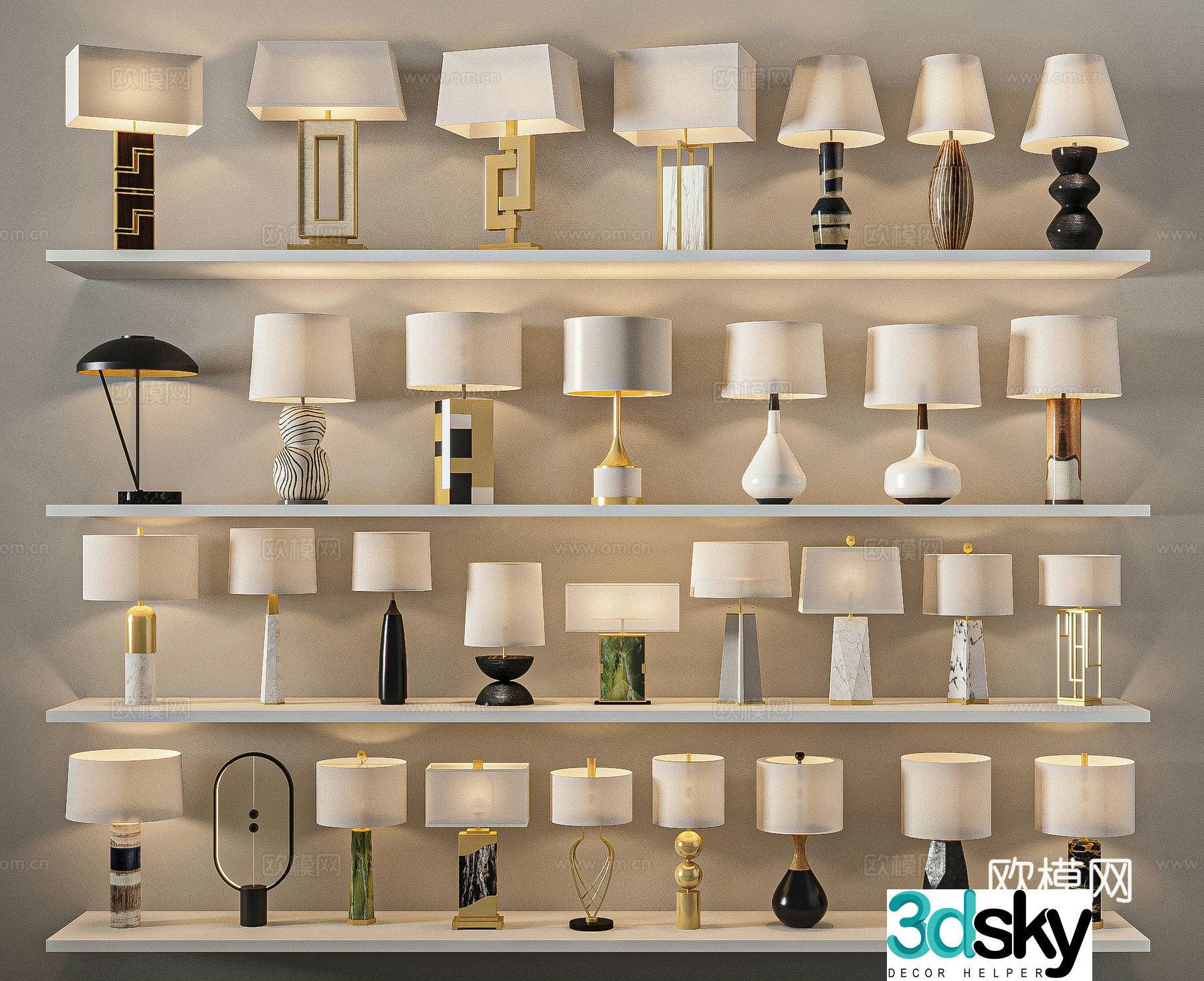 Modern desk lamp decorative lamp 3d model