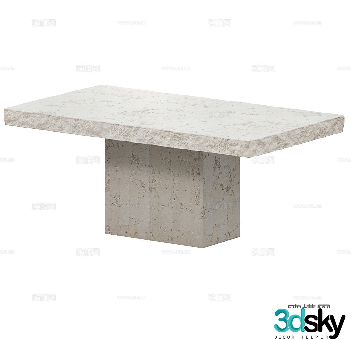 Stone table outdoor stone table courtyard stone table homestay stone table park stone table stone dining table picnic 3d model