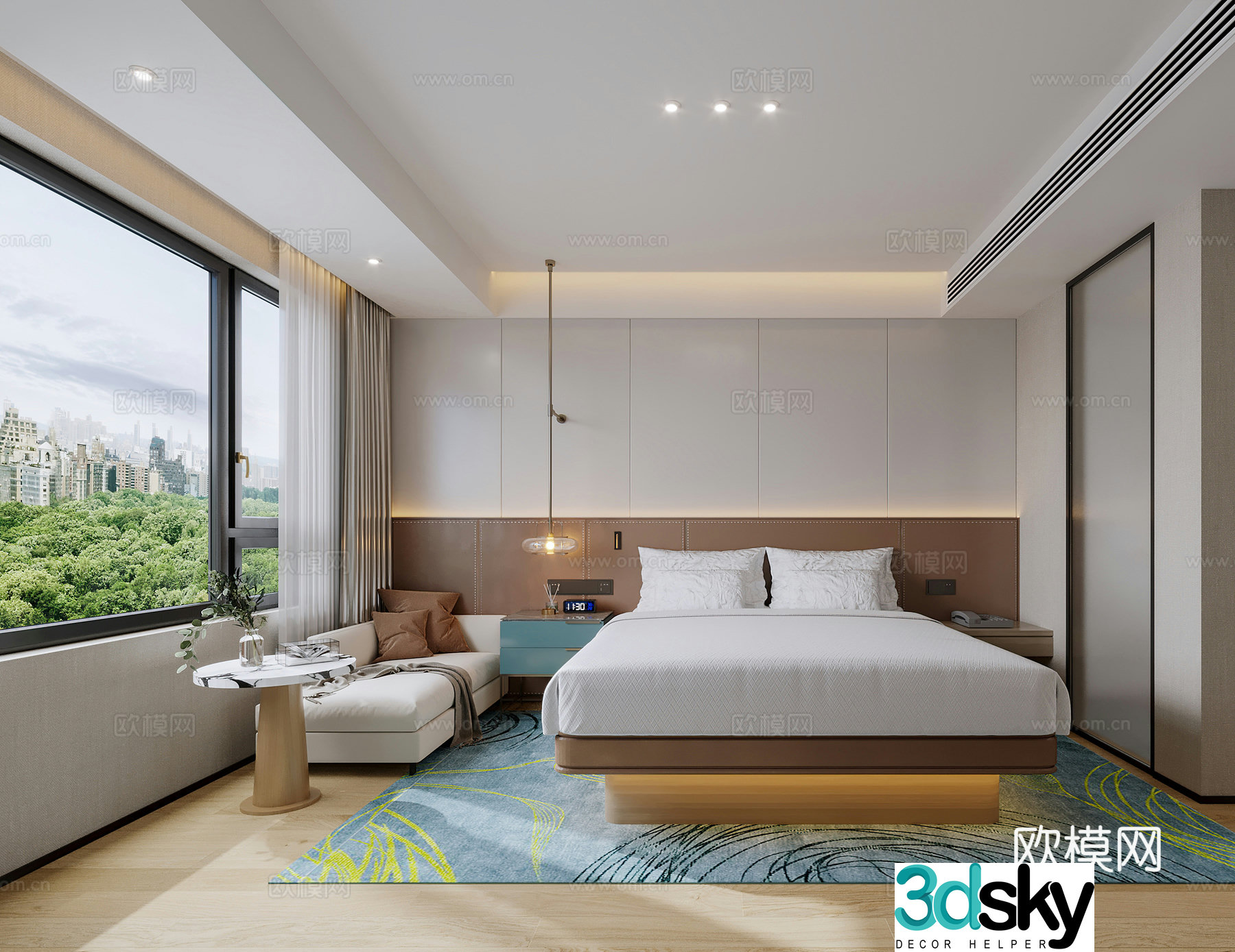 Hotel Room King Room Log Hotel Hotel Standard Modern Room Apartment Room 3D Model