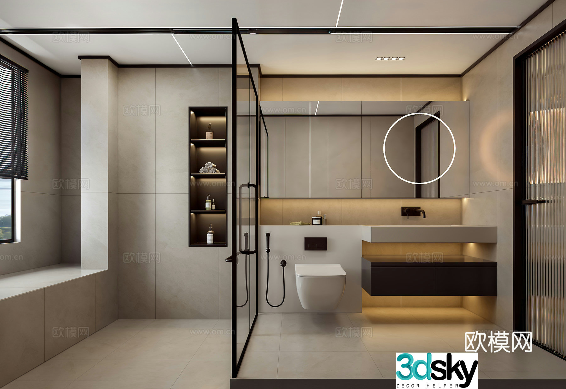 Modern bathroom 3d model