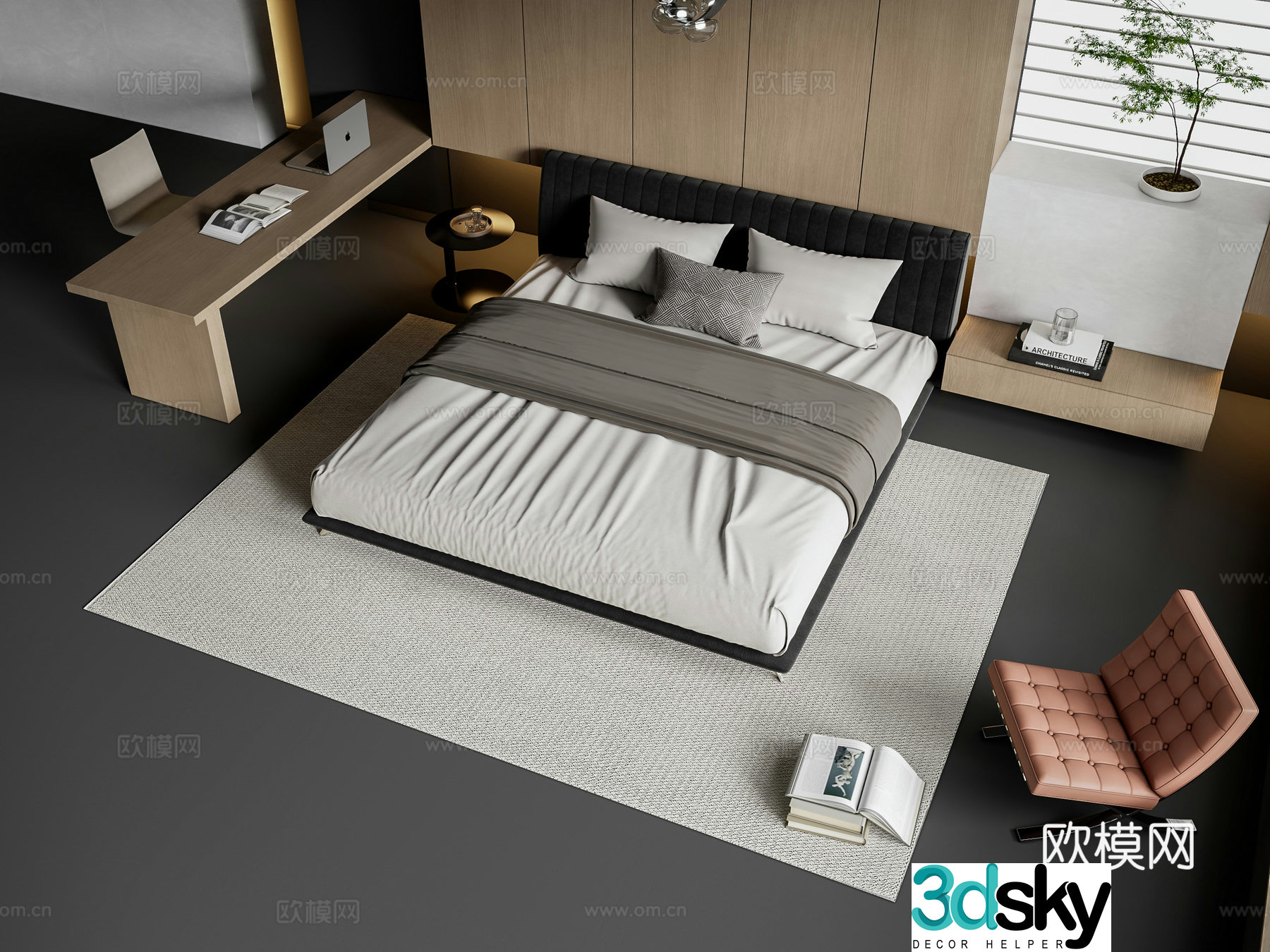 Modern bedroom 3d model