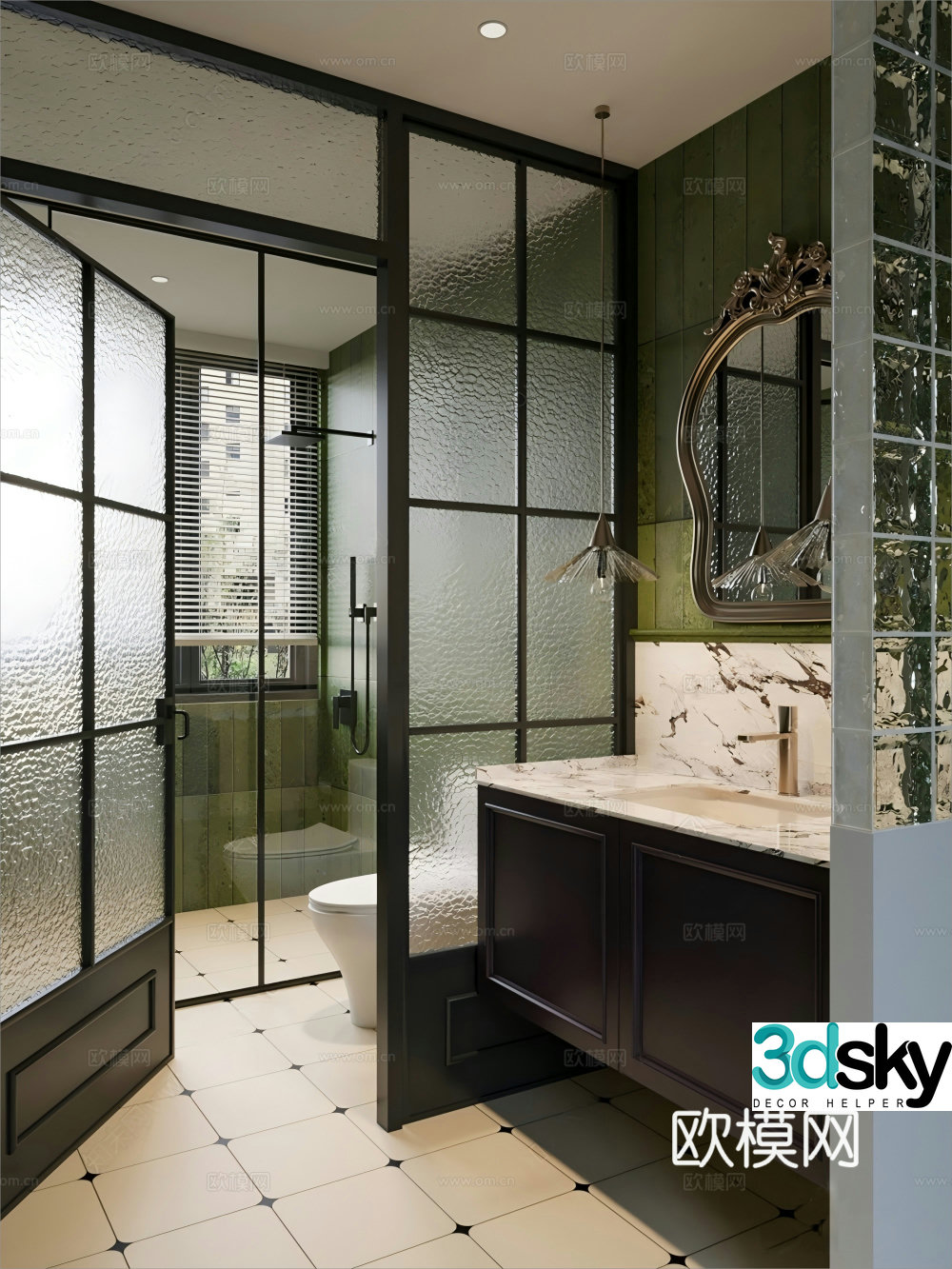 French bathroom 3d model