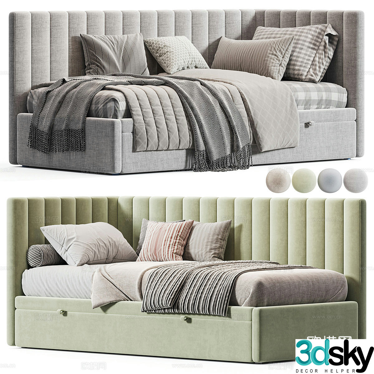 Nathan Double Children’s Bed 3D Model