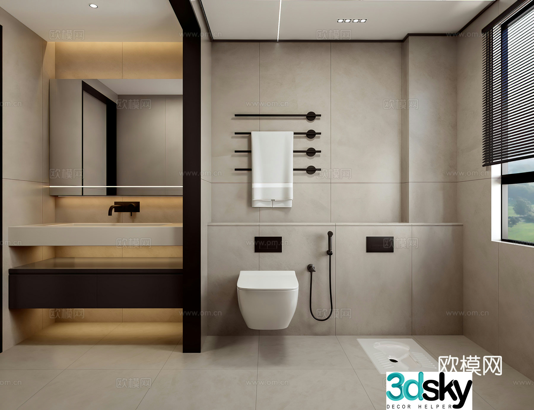 Modern bathroom 3d model