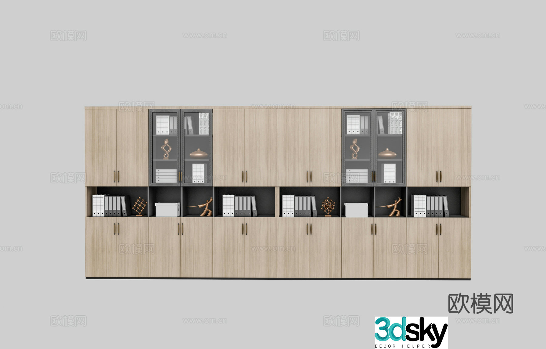 Modern office decorative cabinet 3d model