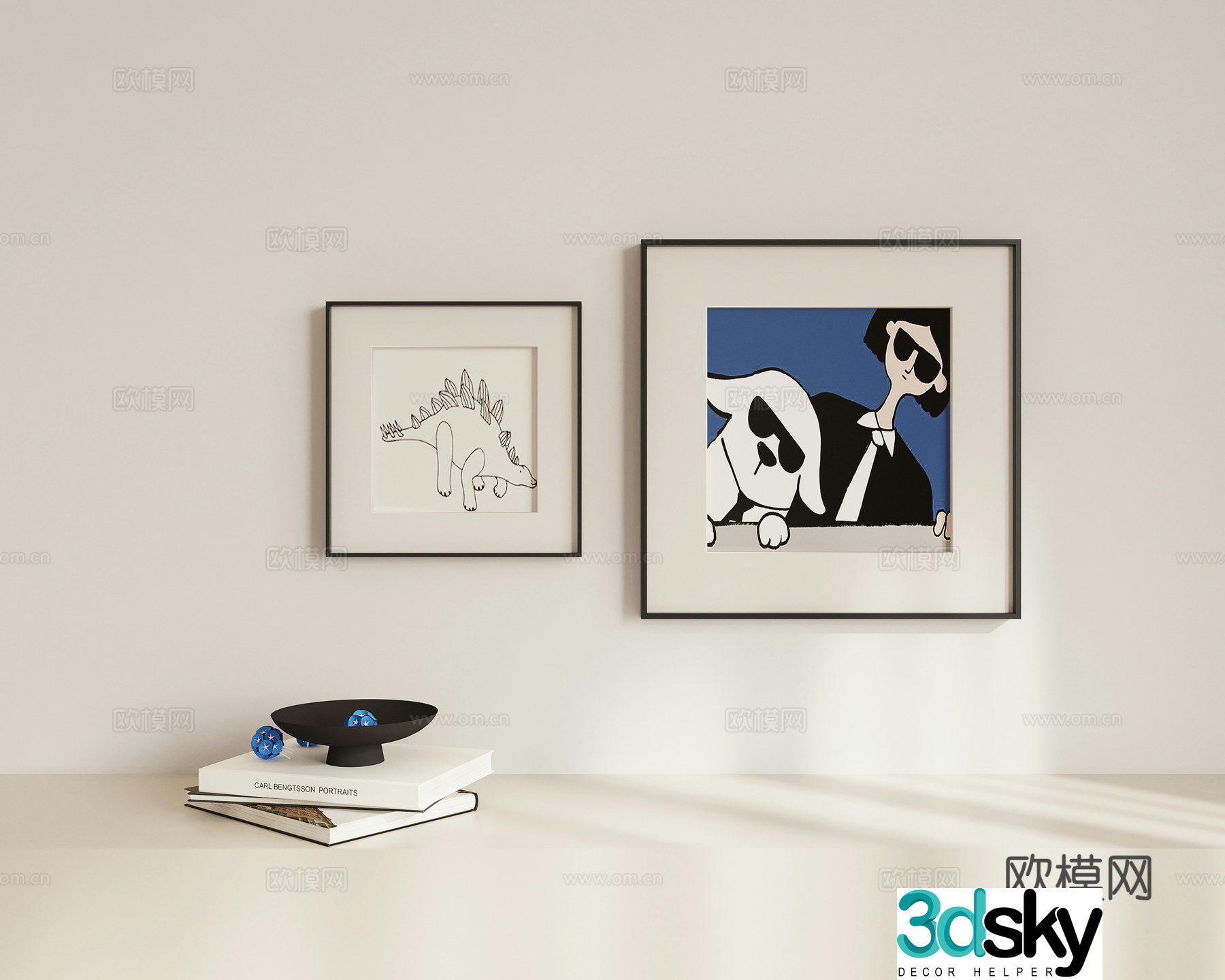 Combination hanging painting 3D model
