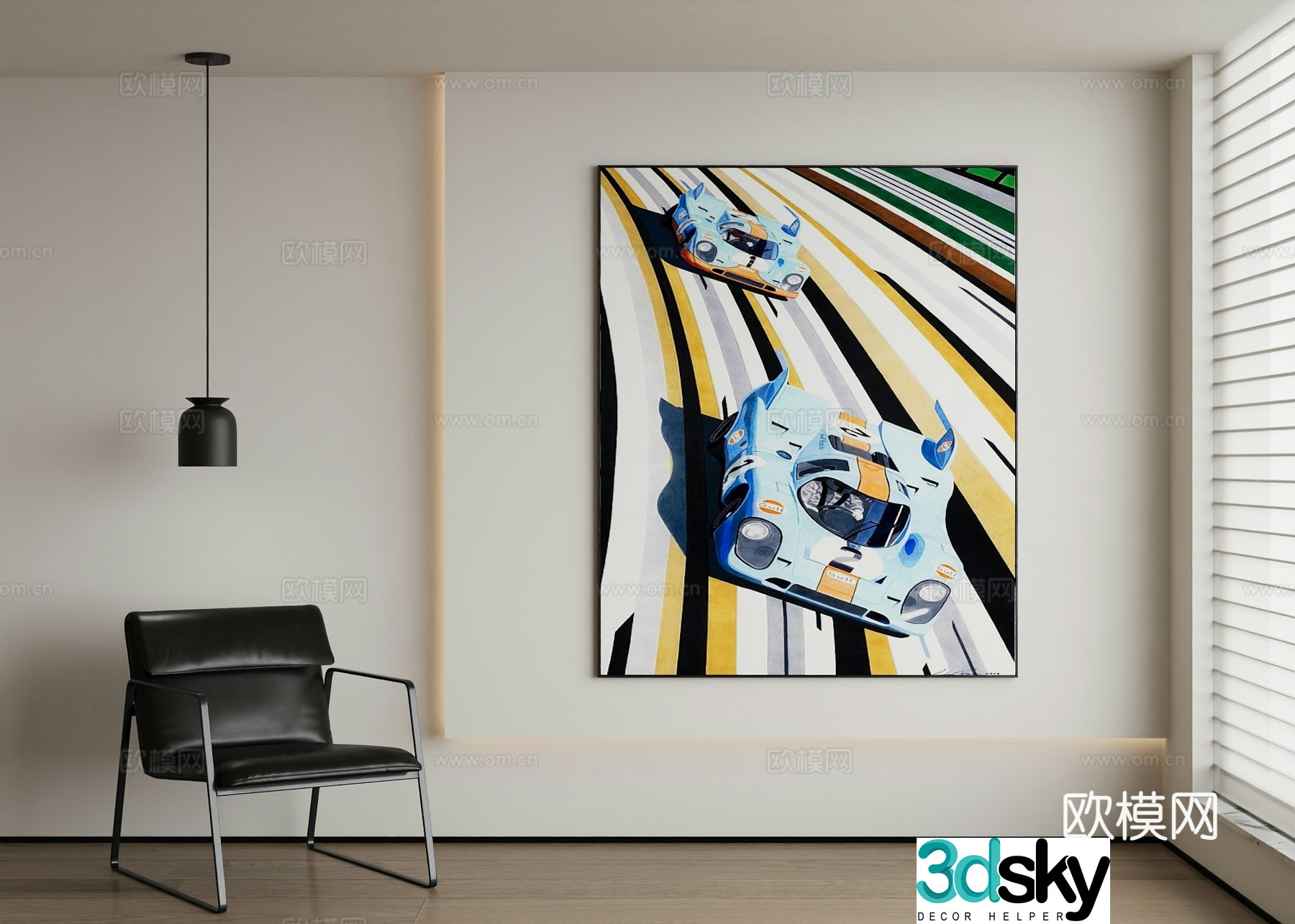 Modern decorative painting 3d model