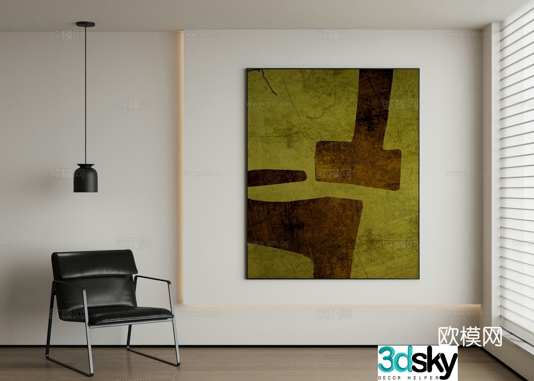Modern decorative painting 3d model
