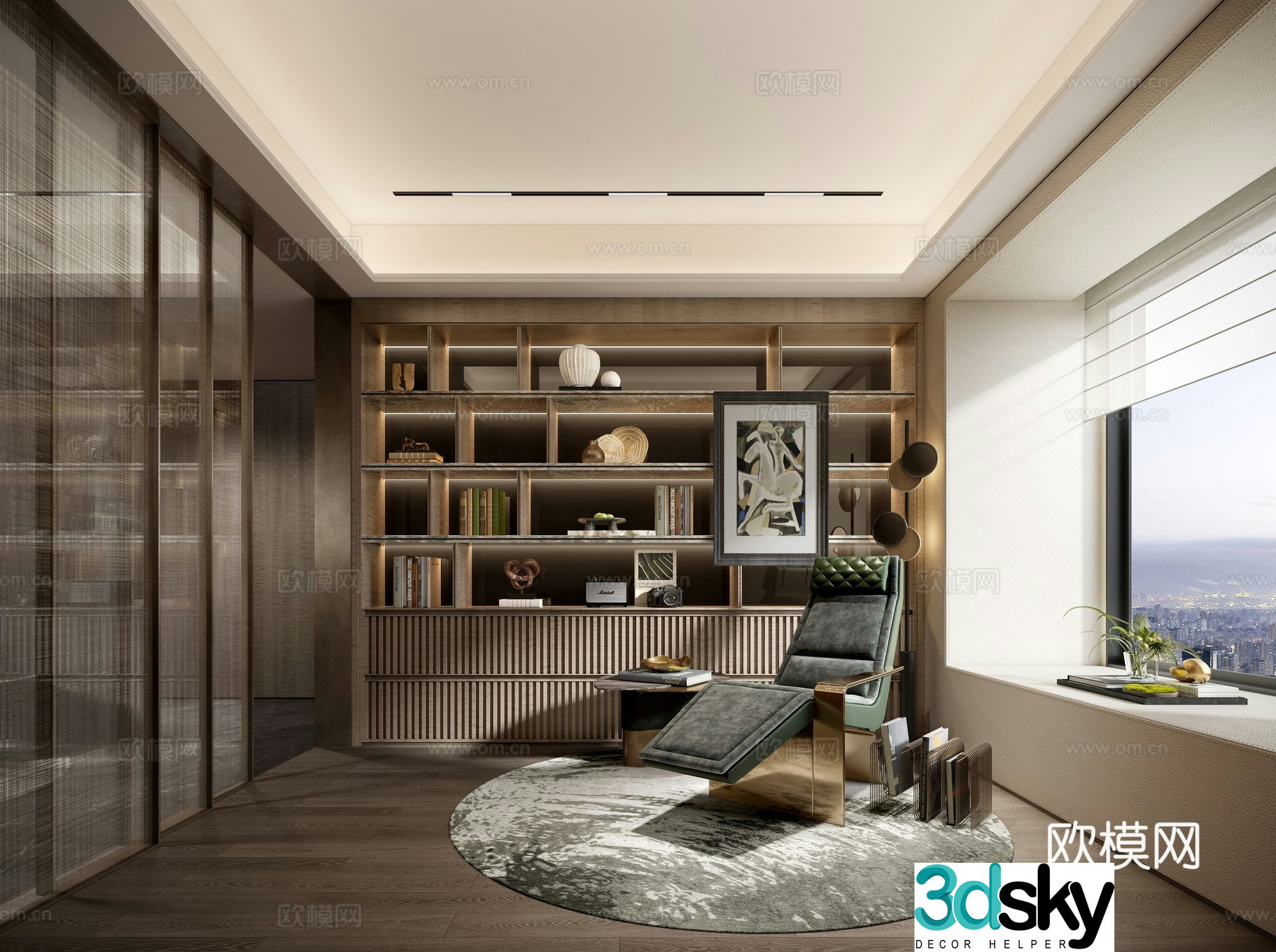Study room 3d model