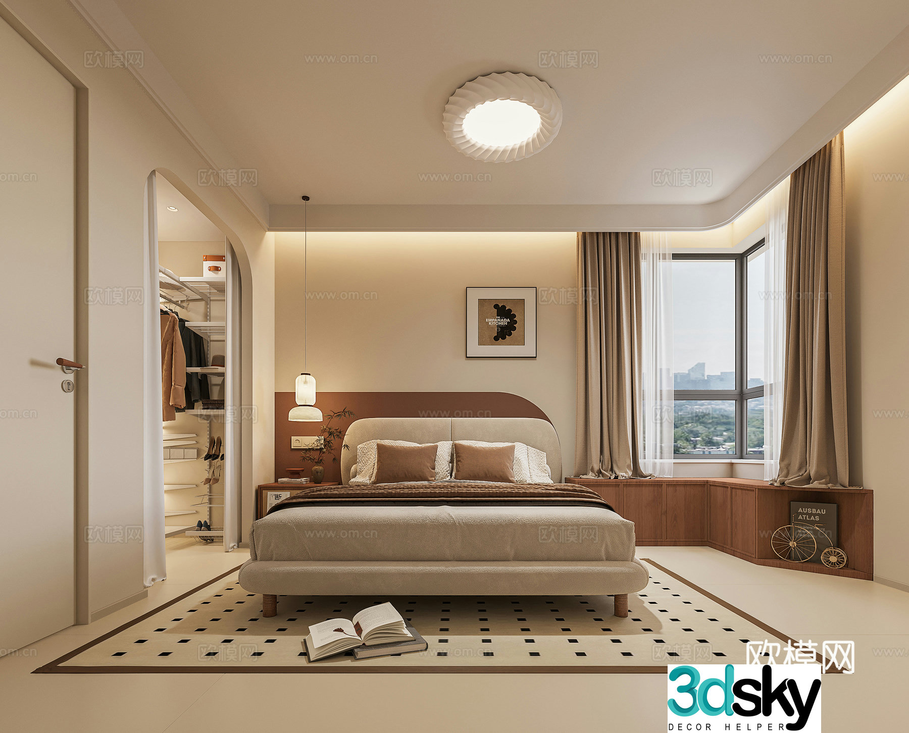Medium-old bedroom 3d model