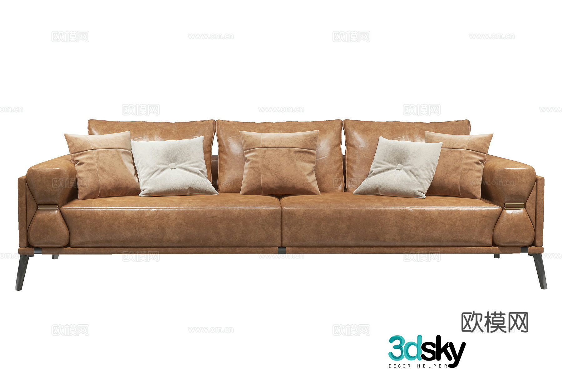 Modern personalized leather sofa 3d model